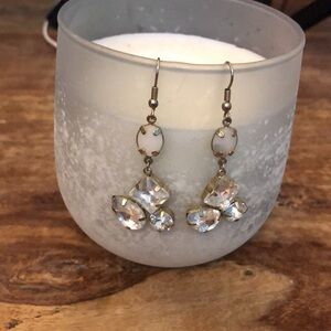 Vintage crystal tear drop earrings
